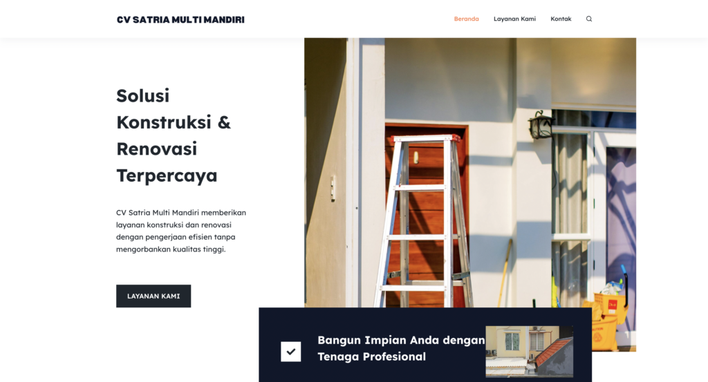 Jasa Pembuatan Website Kontraktor